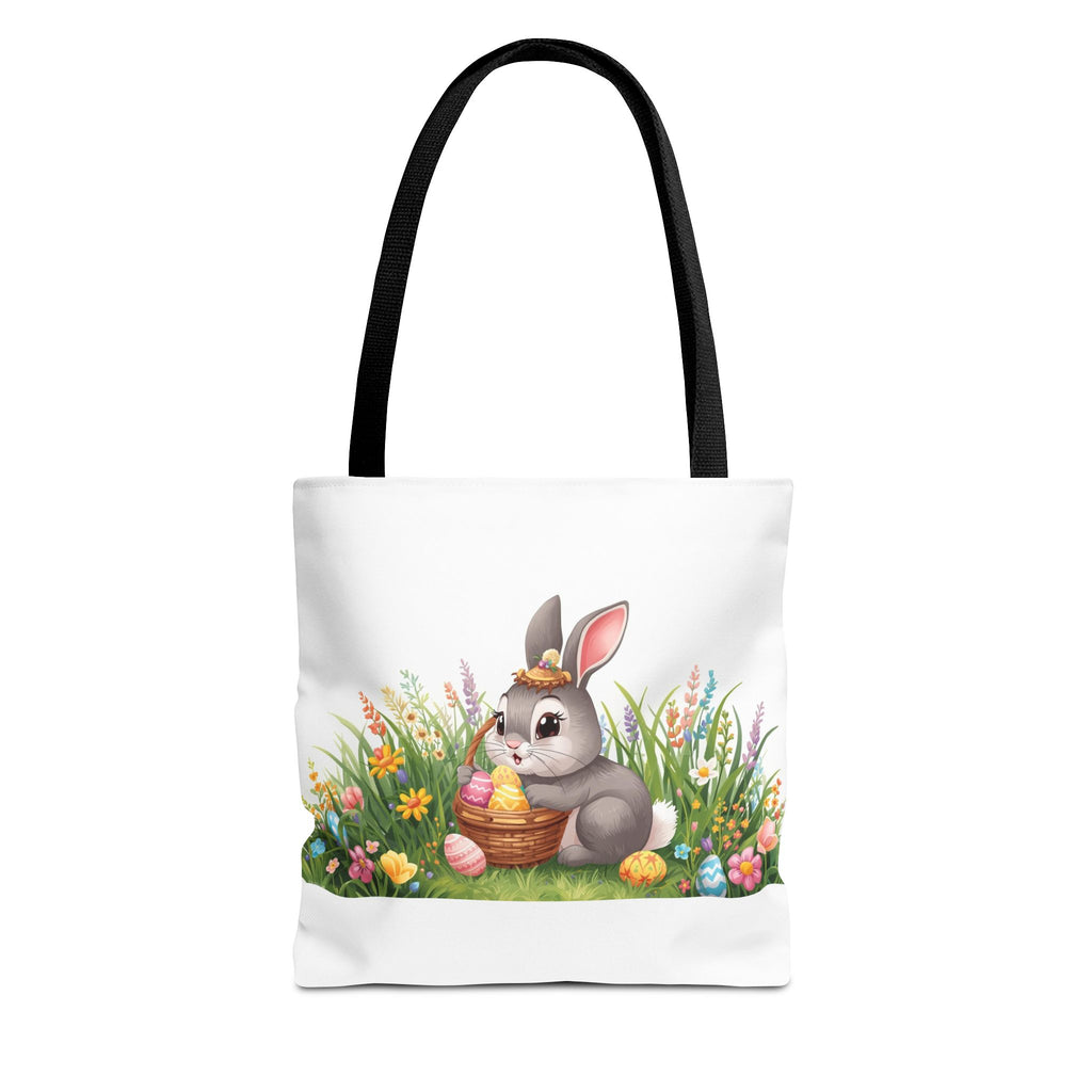 Easter Bunny Garden Tote Bag — Cute Bunny with Eggs Spring Shopping Tote