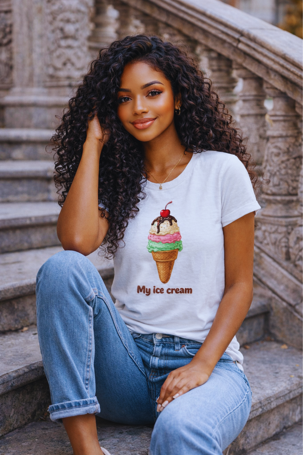 Ice Cream Cone Tee — "My ice cream" Graphic T-Shirt