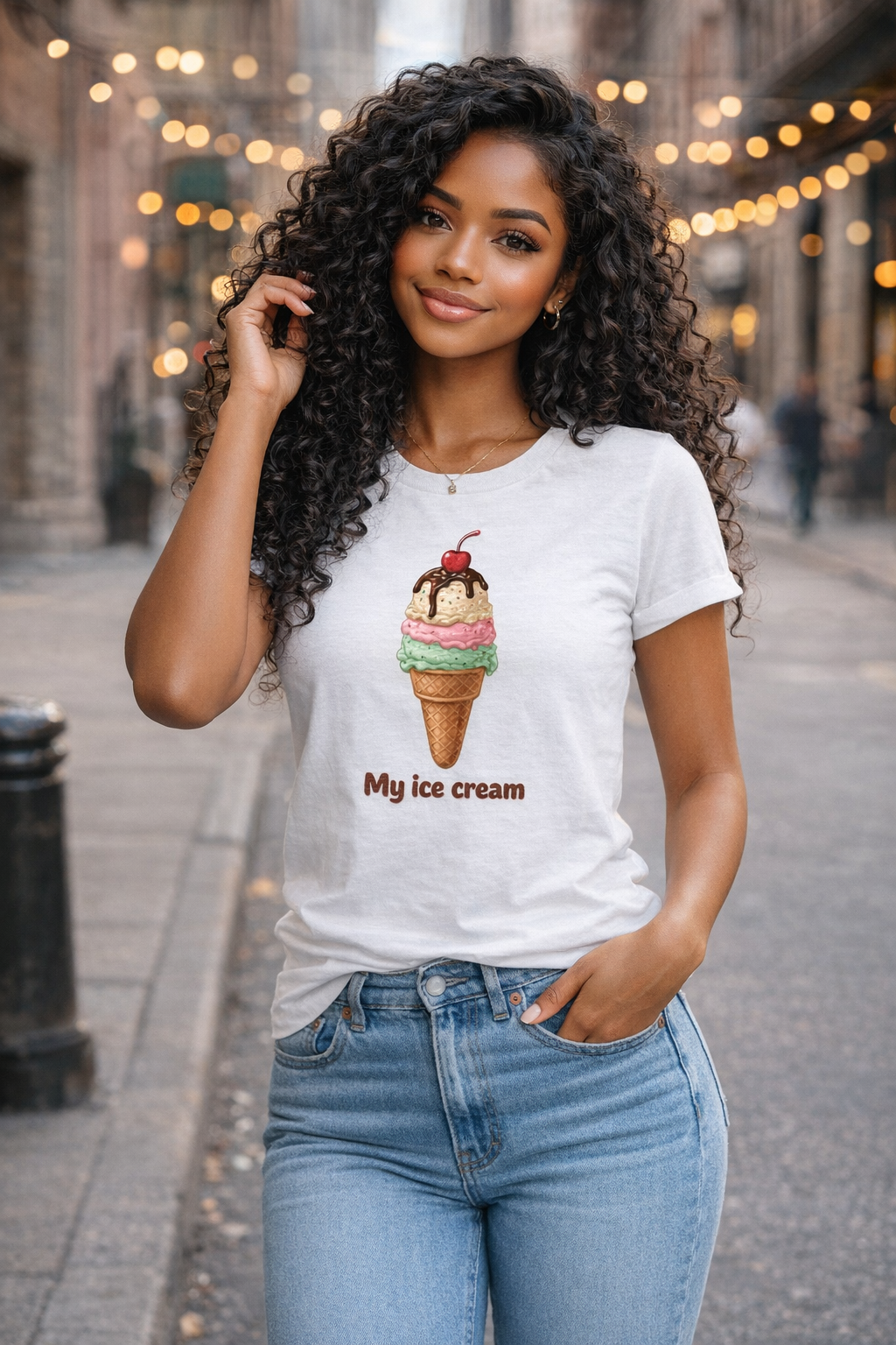 Ice Cream Cone Tee — "My ice cream" Graphic T-Shirt